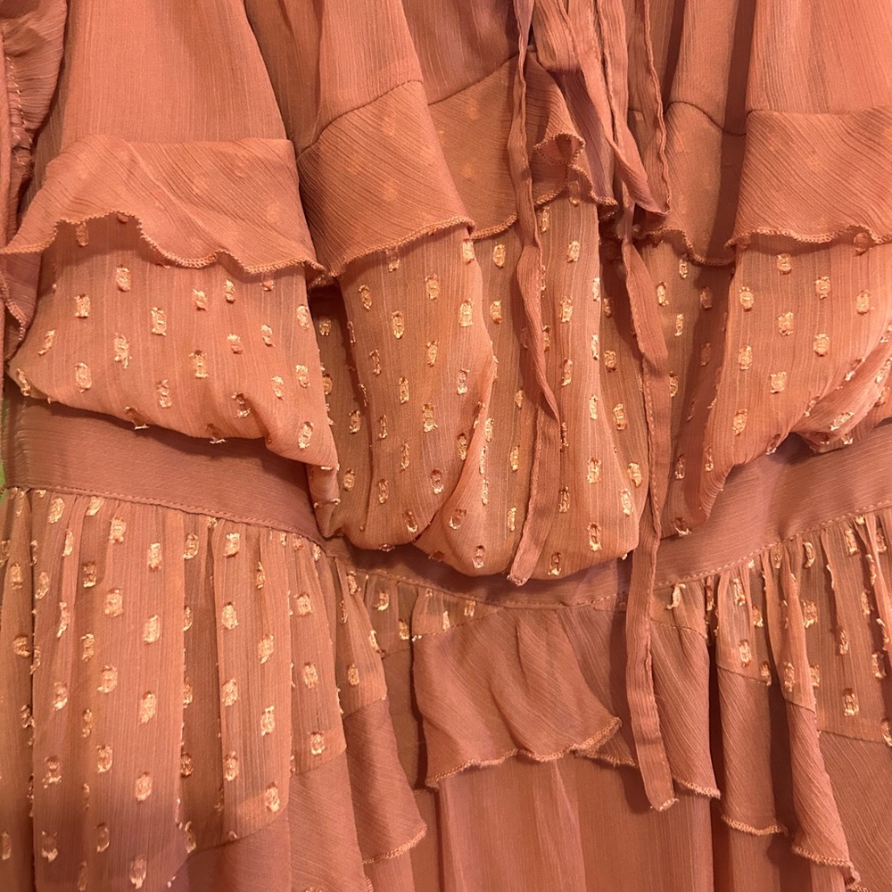 ASOS Ruffled Maxi Dress in Rust - Picture 3 of 7